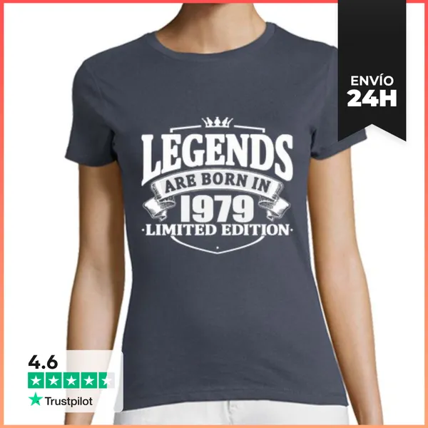 Camiseta Mujer Clásica Las Leyendas Nacen En 1979 LaTostadora