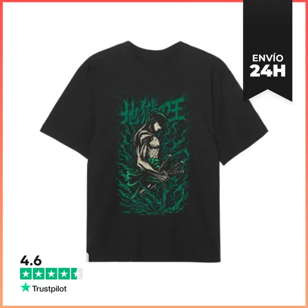 Camiseta Oversize Rey Del Infierno Samurái LaTostadora