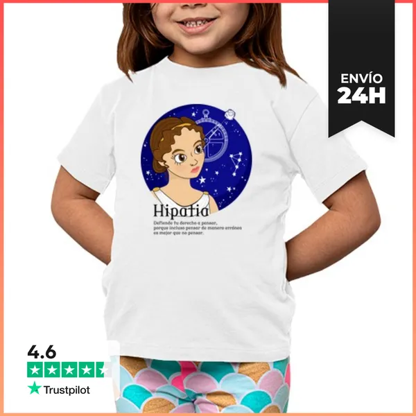 Camiseta Clásica Para Niños Hipatia Con Frase LaTostadora