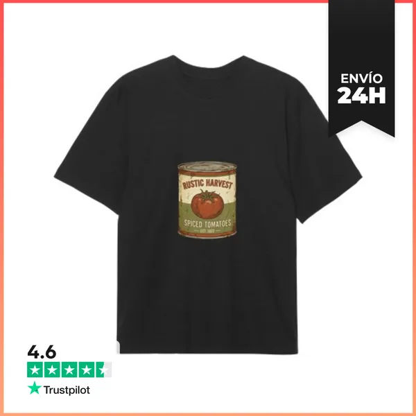 Camiseta Oversize Conserva De Tomates Vintage Rústica LaTostadora