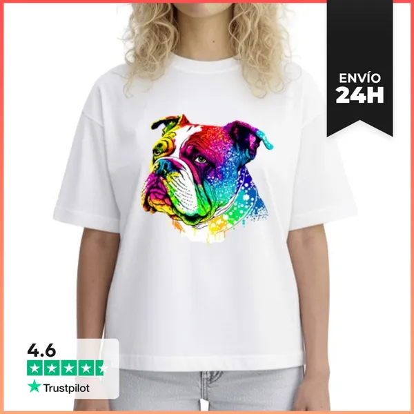 Camiseta Mujer Boxy DOG ART LaTostadora