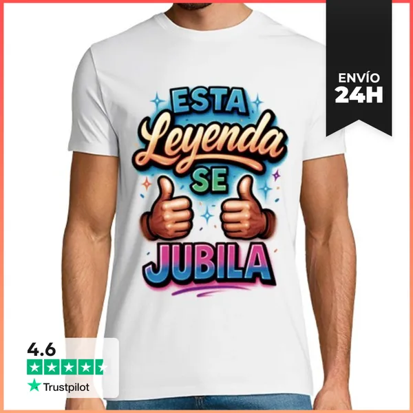 Camiseta Hombre Clásica Esta Leyenda Se Jubila Graffiti Aerógra