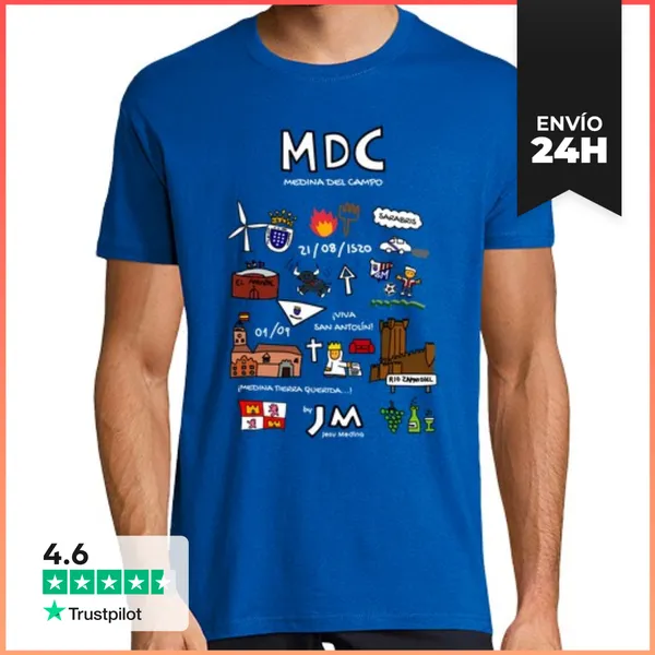 Camiseta Hombre Clásica Medina Del Campo (Texto Blanco) - Jesu