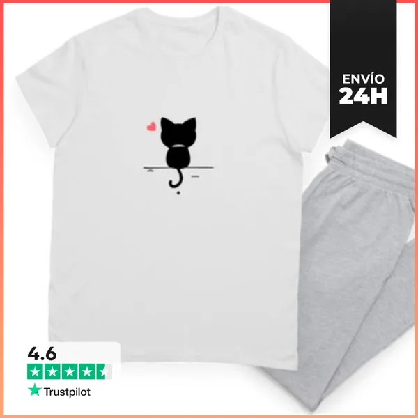 Pijama Corazón Gatuno Fc LaTostadora