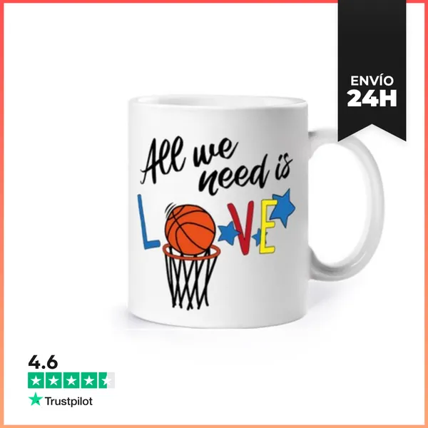 Taza ALL WE NEED IS BALONCESTO LaTostadora