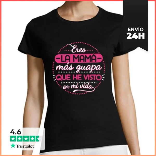 Camiseta Mujer Clásica La Mamá Más Guapa LaTostadora