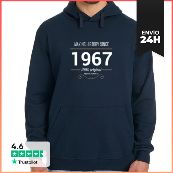 Sudadera Unisex Con Capucha Sudadera Making History 1967