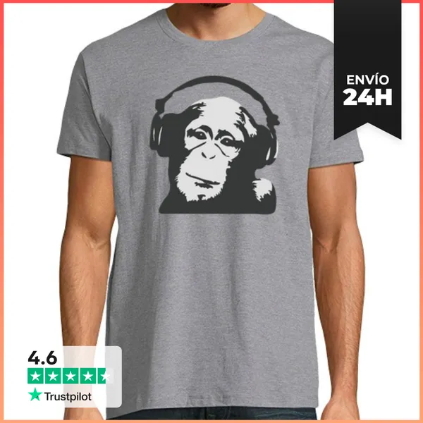 Camiseta Hombre Clásica DJ Monkey LaTostadora