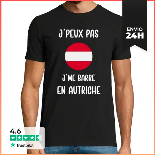 Camiseta Hombre Clásica No Puedo Me Voy A Austria LaTostadora