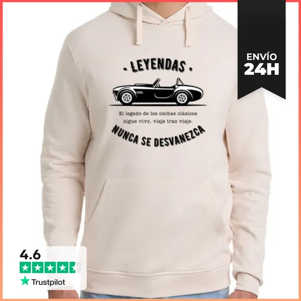 Sudadera Unisex Con Capucha Coche Clásico Shelby AC Cobra