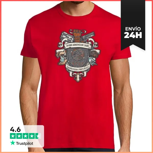 Camiseta Hombre Clásica Paranormal Bureau Crest LaTostadora