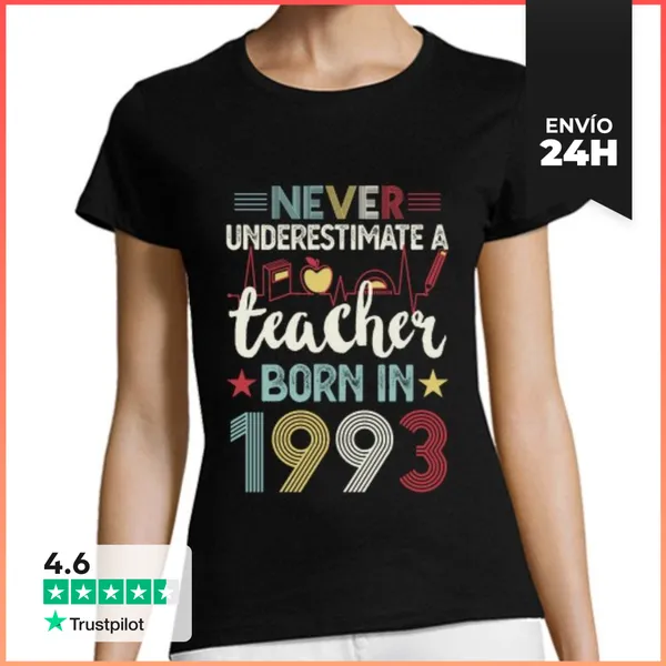 Camiseta Mujer Clásica Maestro Nacido En 1990 Regalo De Cumple