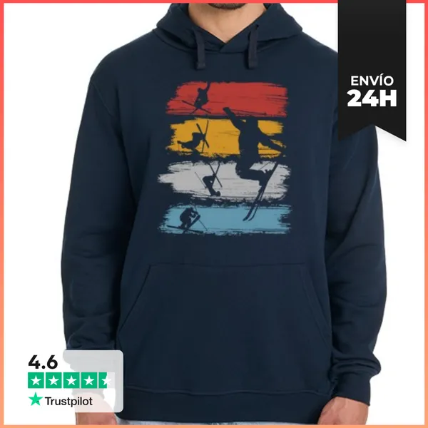 Sudadera Unisex Con Capucha Esquí De Estilo Libre LaTostadora