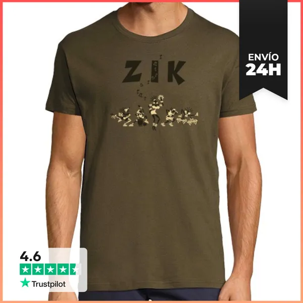 Camiseta Hombre Clásica Hv / Zik Band Army Por Stef LaTostadora