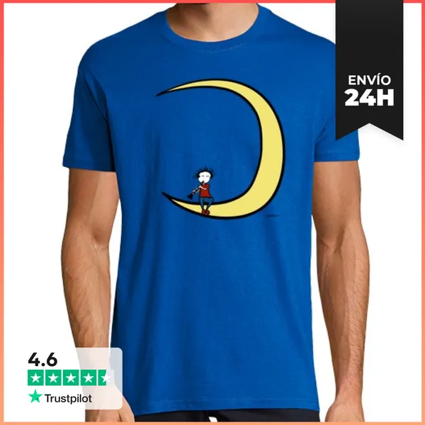 Camiseta Hombre Clásica Moon And Clarinet LaTostadora