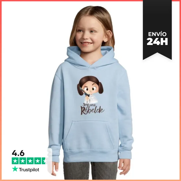 Sudadera Para Niños Con Capucha Soy Una Rebelde LaTostadora