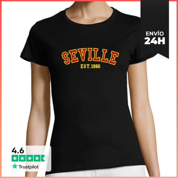 Camiseta Mujer Clásica Sevilla Est 1986 LaTostadora