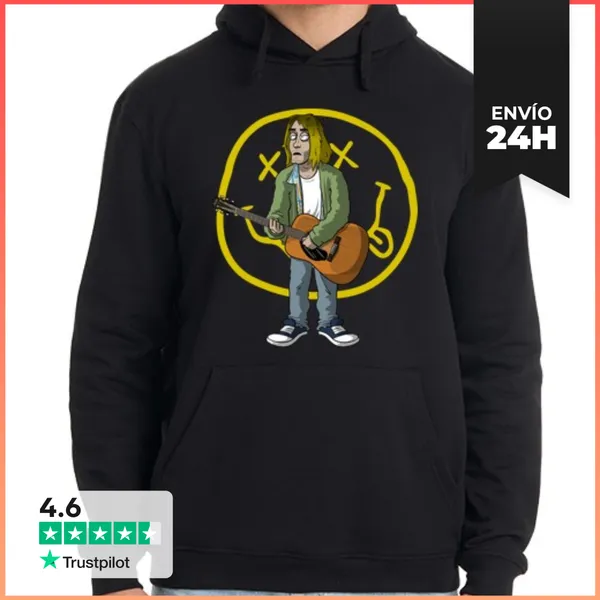 Sudadera Unisex Con Capucha Kurt Cobain LaTostadora