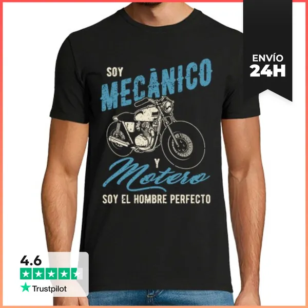 Camiseta Hombre Clásica Mecánico Y Motero LaTostadora