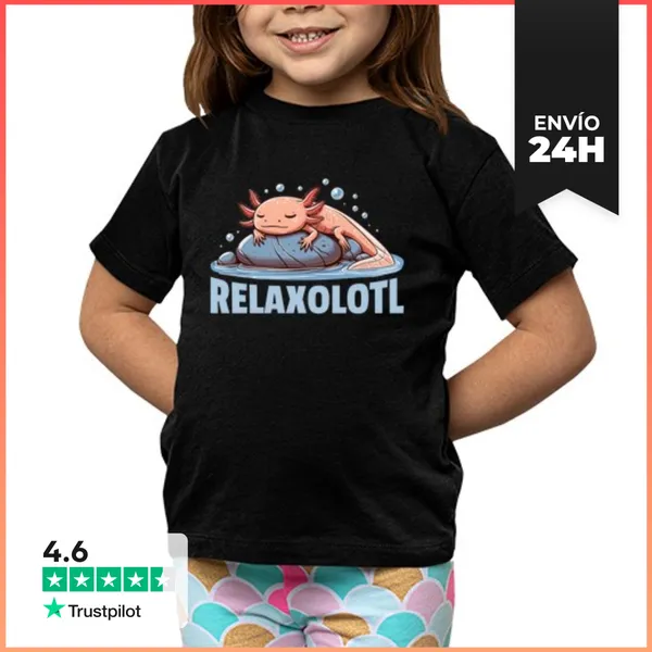 Camiseta Clásica Para Niños Relaxolotl Amantes Del Ajolote Lindos