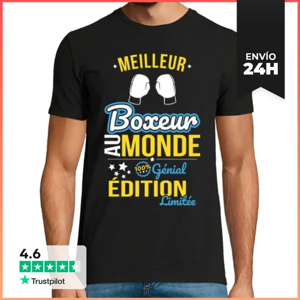 Camiseta Hombre Clásica Mejor Boxeador Del Mundo LaTostadora