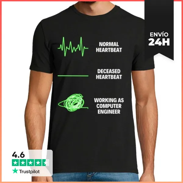 Camiseta Hombre Clásica Ingeniero Informático Trabajador Gracio