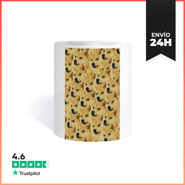 Taza Dogecoin El Perro Doge Shiba Inu LaTostadora