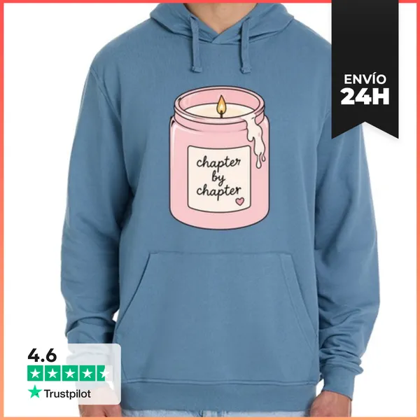 Sudadera Unisex Con Capucha Vela Rosa Capítulo Por Capítulo