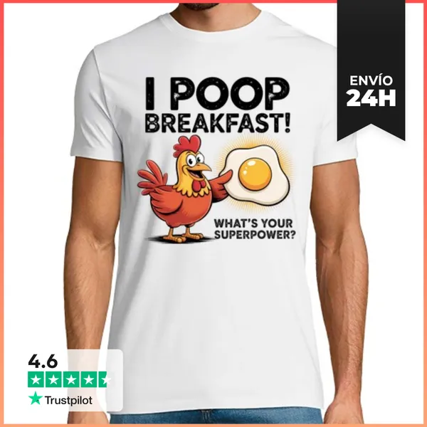Camiseta Hombre Clásica Gallina De Los Huevos De Oro Humor Dive