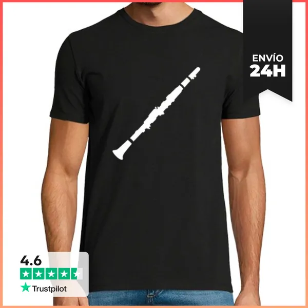 Camiseta Hombre Clásica Clarinete LaTostadora