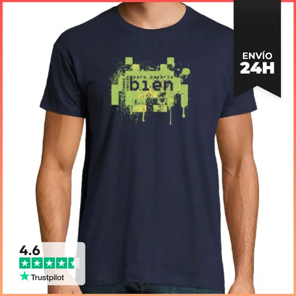 Camiseta Hombre Clásica Hemos Venido A Pasarlo Bien Alien 2