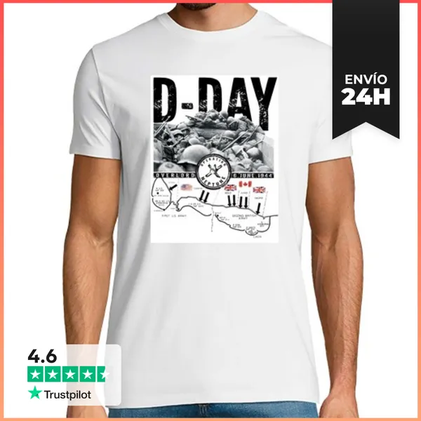 Camiseta Hombre Clásica D-day Desembarco Normandia LaTostadora