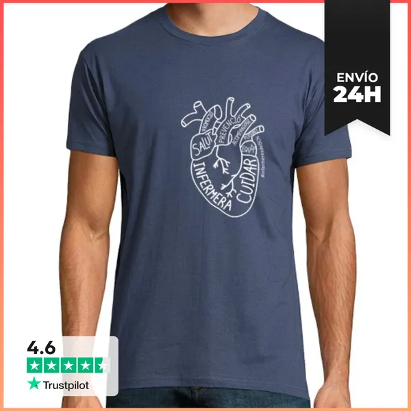 Camiseta Hombre Clásica Cor Infermer Blanc Home LaTostadora