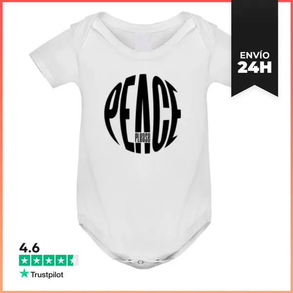Body Bebé PEACE, PLEASE BLACK LaTostadora