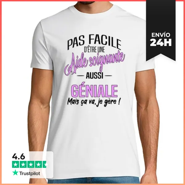 Camiseta Hombre Clásica No Es Fácil Ser Cuidador LaTostadora
