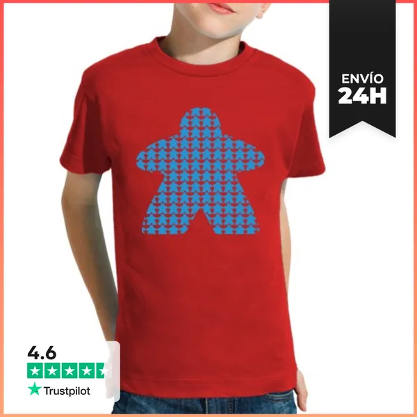 Camiseta Clásica Para Niños Meeple Azul LaTostadora