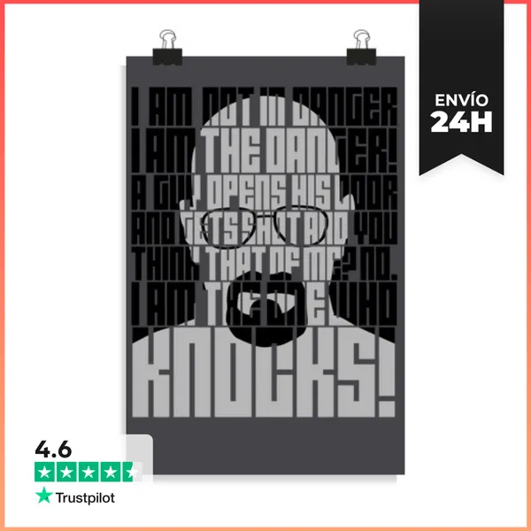 Póster Vertical Heisenberg Is The Danger LaTostadora