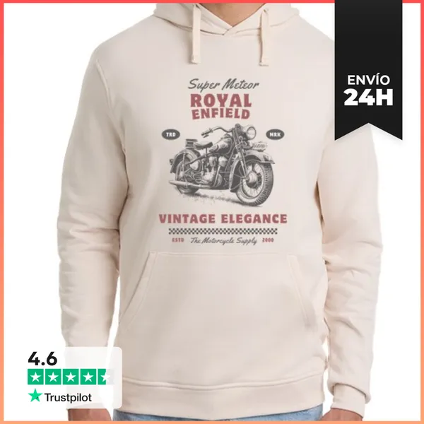 Sudadera Unisex Con Capucha Royal Enfield Super Meteor 2000