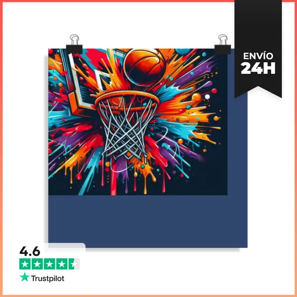 Póster Cuadrado Baloncesto LaTostadora