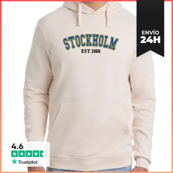Sudadera Unisex Con Capucha Estocolmo 1966 LaTostadora