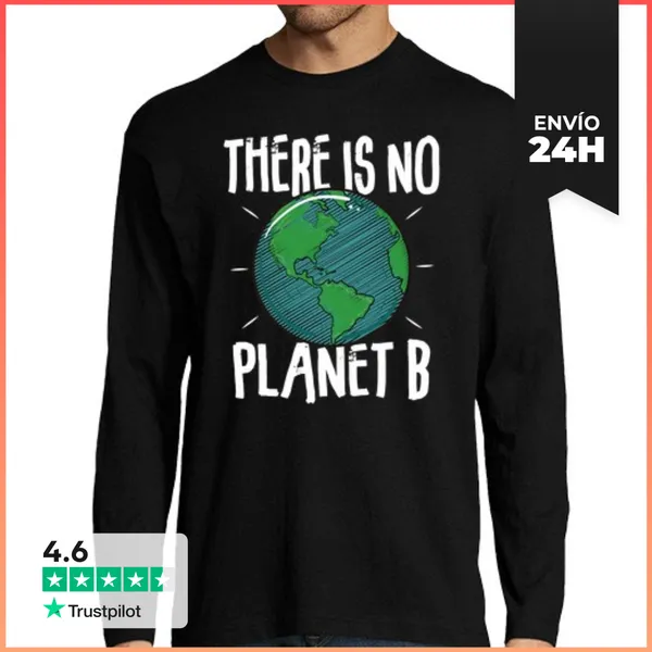 Camiseta Hombre Manga Larga Hombre, Manga Larga, Negra