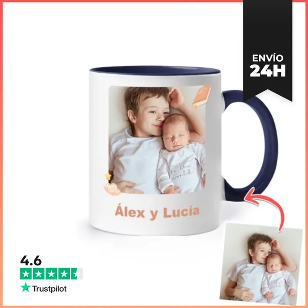 Taza De Colores Taza Mamá Te Queremos Mucho Foto Texto