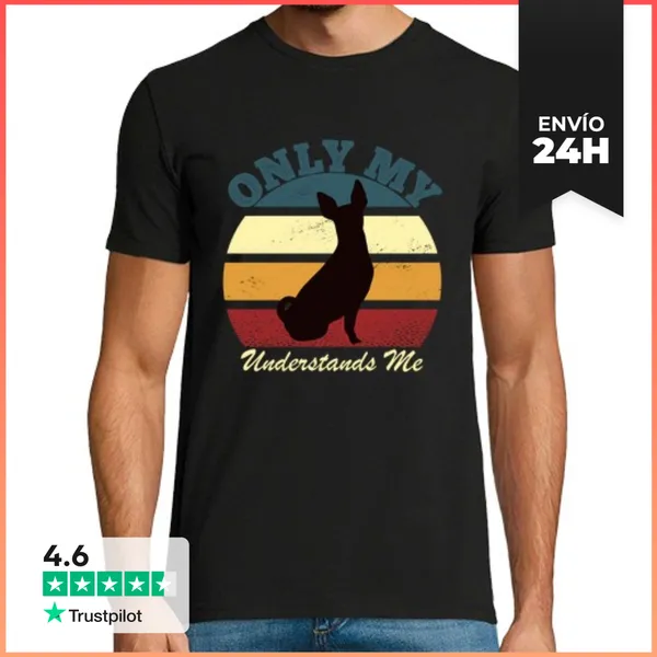 Camiseta Hombre Clásica Solo Mi Pinscher Me Entiende LaTostadora