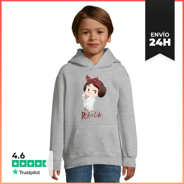 Sudadera Para Niños Con Capucha Soy Una Rebelde LaTostadora