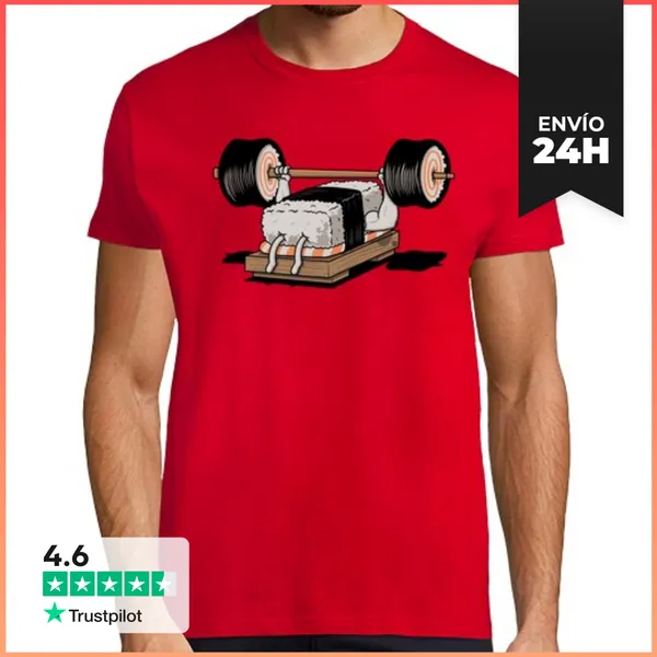 Camiseta Hombre Clásica Sushi Gym LaTostadora