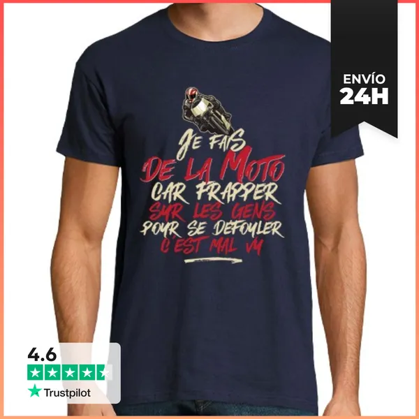 Camiseta Hombre Clásica Humor Motocicleta Motorista Jugueteo