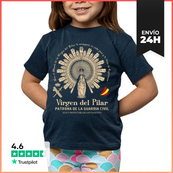 Camiseta Clásica Para Niños Virgen Del Pilar LaTostadora