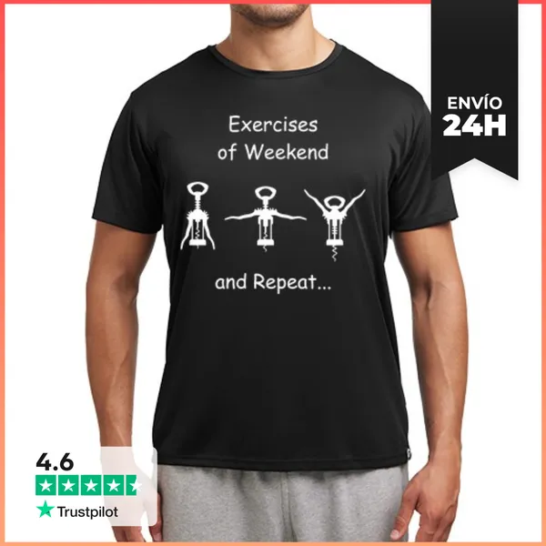 Camiseta Deportiva Hombre Exercises Of Weekend LaTostadora