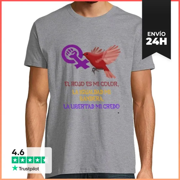 Camiseta Hombre Clásica El Rojo Es Mi Color LaTostadora