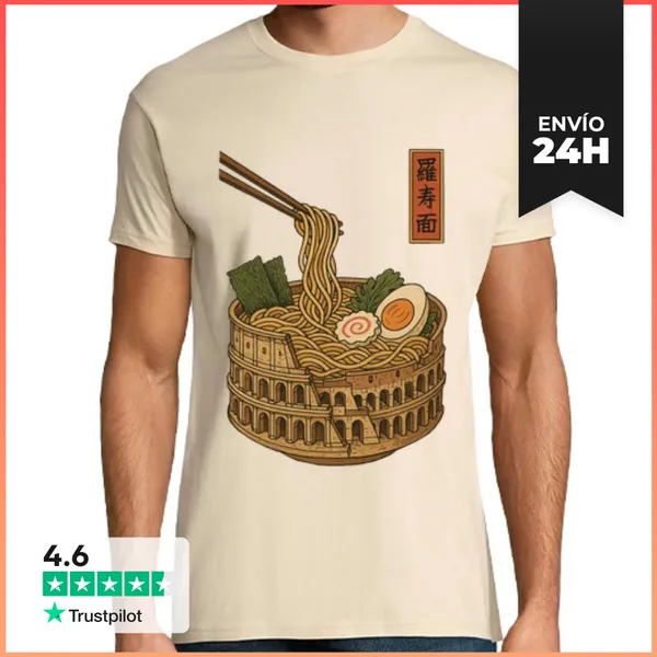 Camiseta Hombre Clásica Coliseo Ramen LaTostadora